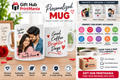 Gift Hub PrintMania Personalized Sublimation Coffee Mug 11 Oz | Custom Photo Printed Ceramic Mug | Personalized Gift for Birthday, Anniversary, Couple, Valentine & Special Occasions